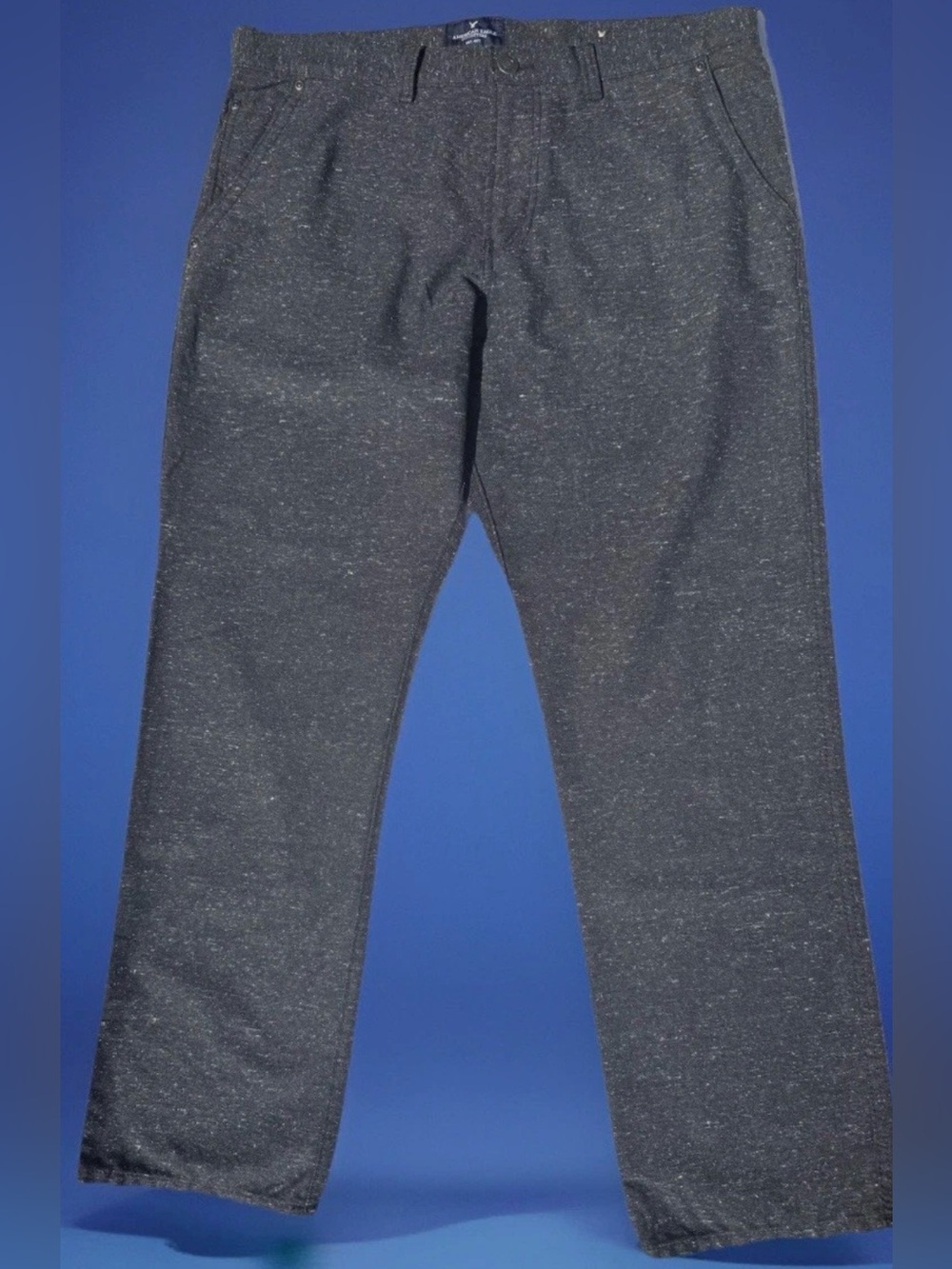 NWT American Eagle Speckled Slim Straight Pants Minimalist Streetwear 36x32 - Picture 2 of 16
